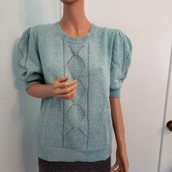 NWT Sundance Beautiful Aqua color Knit top. - Picture 11 of 12